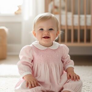 Adorable Pink Baby Romper 6M